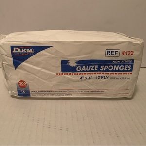 Dukal Non-Sterile Gauze Sponges 200 4”x4” - 12 Ply